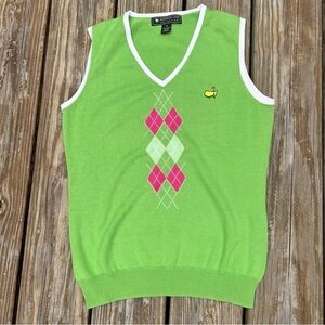 Magnolia Lane Masters V-Neck Green Argyle Sweater Vest